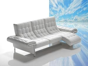 Sale Ivan White Full Top Grain Italian Leather Sectional Sofa