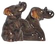 Ceramic Pottery Elephants Salt and Pepper Shakers 3.5"H Two Sets