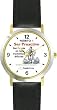 Habit 1 - Be Strong (Spanish Text) - DELUXE TWO-TONE WATCH from THE 7 HABITS - WATCH COLLECTION BY WATCHBUDDY&reg; - Arabic Numbers - Black Leather Strap-Size-Large ( Men's Size or Jumbo Women's Size )