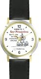 Habit 1 - Be Strong (Spanish Text) - DELUXE TWO-TONE WATCH from THE 7 HABITS - WATCH COLLECTION BY WATCHBUDDY&reg; - Arabic Numbers - Black Leather Strap-Size-Large ( Men's Size or Jumbo Women's Size )