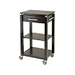 Linea Kitchen Cart with Chrome Accent By Winsome Furniture