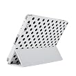 MYCARRYINGCASE Dalmation Style Carbon Fiber Folio Smart Cover iPad 2 Case for iPad 2 &reg White/Black
