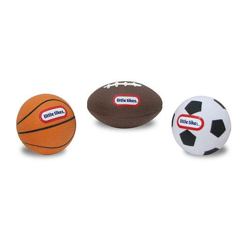 Little Tikes Micro Foam Sport Ball Set - 3-Pack Football Basketball  Soccerball