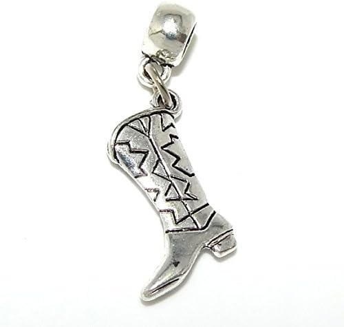 Jewelry Monster Clip-on "Cute Western Boot" Charm Bead 10073