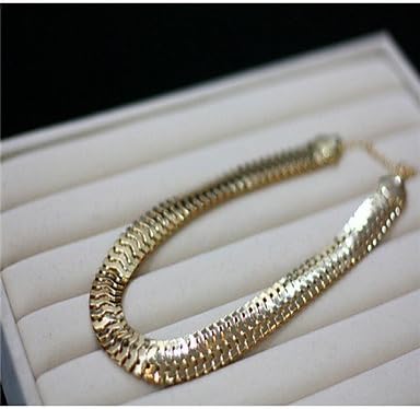 Second Face 2015 Korean New Sexy Snake Bone Necklace Cute/Party/Casual Gold Plated Choker