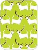 Pet Party Printz The Red Nosed Doggie Holiday Gift Wrap, 7 Square Feet, Light Green with White Dogs Wearing Antlers and Red Noses