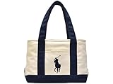 (ラルフローレン) Polo Ralph Lauren バッグ BAG SCHOOL TOTE MD トートバッグ ビックポニー キャンバス ブランド 並行輸入品 (アイボリー×ネイビー) (ラルフローレン) Polo Ralph Lauren バッグ BAG SCHOOL TOTE MD トートバッグ ビックポニー キャンバス ブランド 並行輸入品 (アイボリー×ネイビー)