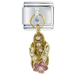 Flower Flip Flop Dangle Italian Charms
