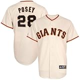 MLB Youth San Francisco Giants Buster Posey Ivory Home Short Sleeve 6 Button Synthetic Replica Baseball Jersey Spring 2011? (Ivory, X-Large)