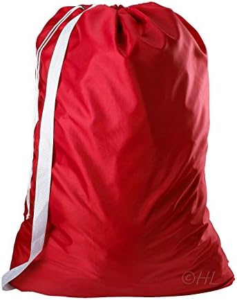Red Carry Laundry Bag Shoulder Strap 30"x40" for College Designed for Heavy Duty Use