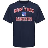 Majestic New York Rangers Navy Blue Heart & Soul II T-shirt