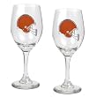 Cleveland Browns NFL 2pc Wine Glass Set - Primary Logo