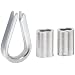 Campbell B7676344 3 Piece, 3/16" Cable Ferrules and Thimbles Set