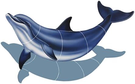 Porcelain Bottlenosed Dolphin - B w/Shadow Large