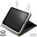 Original MTT Ledertasche - Exklusive Book-Style Tasche Case fuer Apple iPad 16GB / 32GB / 64GB Wi-Fi oder fuer 3G Wi-Fi Versionen - (mit Standfunktion) in der Farbe Croco-Weiss