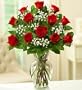 Rose Elegance Premium Long Stem Red Roses - One Dozen Red Roses