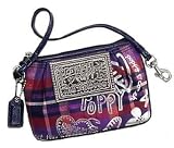 Coach Poppy Signature Tartan Plaid Wristlet Bag Case for Ipod Berry Mutli Reviewed Coach Poppy Signature Tartan Plaid Wristlet Bag Case for Ipod Berry Mutli Reviewed