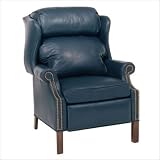 Distinction Leather Brass Nailed Charleston Leather Recliner