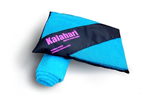 BAMBOO SPORTS TRAVEL TOWEL | 60cm by 120cm | No Skin Skidding (unlike microfiber) | Lightweight, Compact & Quick Dry | Environmentally Friendly | Naturally Antimicrobial - No Chemical Agents Needed!