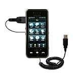 Coiled Power Hot Sync and Charge USB Data Cable w/ Tip Exchange for the Samsung Instinct - Gomadic Brand