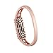 For Fitbit Flex 2 Bands Replacement Metal Strap for Fitbit Flex 2. Stainless Steel, Do Not Fade. (rose glod)