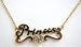 Disney Couture Gold Plated Necklace With Princess & Heart Pendant & Clear Crystals! * 08 Kidada Jones Newest Collection * * We Do NOT Ship To Australia And Japan *