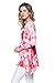 Frumos Womens Long Sleeve Tie Dye Spandex Tunic Hi-Low Tunic Top