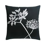 Blissliving Home Broadway Pillow, Black and White, 18 by 18 Inches by 
