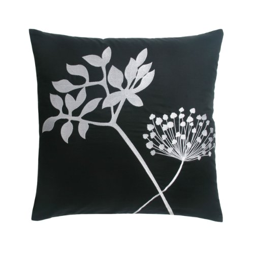 Blissliving Home Broadway Pillow, Black and White, 18 by 18 Inches