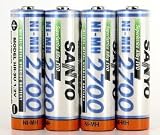 Sanyo 2700mah AA 4/pack NiMH Batteries 2700 mah