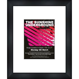 SUNSHINE UNDERGROUND Borders - Framed Original Advert