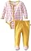 Magnificent Baby Baby-Girls Newborn Marrakesh Long Sleeve Burrito Bodysuit And Pant Set, Pink, 6 Months