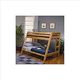 Coaster Rustic Wood Twin over Full Bunk Bed in Natural Wood Finish