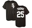 Jim Thome T-Shirt - Chicago White Sox #25 Jim Thome Name and Number S/S Black Tee