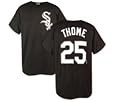 Jim Thome T-Shirt - Chicago White Sox #25 Jim Thome Name and Number S/S Black Tee