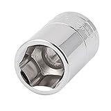 uxcell 6ポイントソケット　六角ソケットツール　 クロムバナジウムスチール製　シルバートーン　13mm