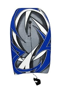 Blue, White, Gray 3D Tribal Print Body Board 33 in.