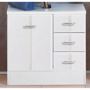 Pharao24 Unterbeckenschrank weiß Waschbeckenunterschrank Toulouse