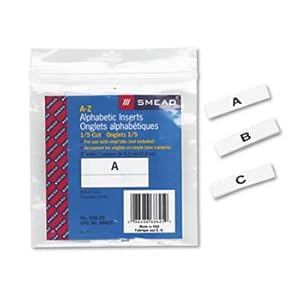 Amazon.com : Smead 68625 - Inserts for Hanging File Folder Tabs, 1/5 ...