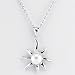 Sterling Silver Freshwater Pearl Sun Necklace- 16 Inches