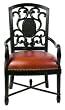 Santorini Leather Dining Arm Chair