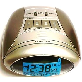 Sharp Tech Radio Controlled Atomic Dual Alarm Clock