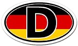 D Germany Flag Car Bumper Sticker Decal Oval
