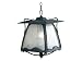Kenroy Home 70263EP Gaudi Hanging Lantern with Frosted Seeded Glass Panels, Ebony Pearl