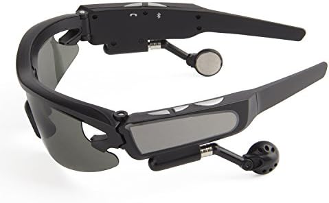 Wireless Bluetooth Sunglasses (Polarized Lenses) With Stereo Mp3 Player Headset With handfree Headphones for iPhone Samsung HTC Mobile Phone PC Tablets Bluetooth Devices Black