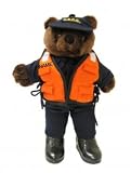 Stuffed 10 Teddy Bear In Personalized Custom Embroidered US Coast Guard Operational Dress Military Uniform  Life VestODU