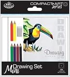 Compact Art Sets-Mini Drawing Set W/6Pncls, Eraser And Pad