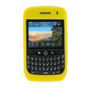 Yellow Rubber Soft Silicone Skin Cover Casefor T-Mobile Blackberry Curve 8900 Javelin Smartphone