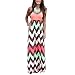 Yidarton Womens Wave Striped Summer Beach Dress Party Long Maxi Dresses