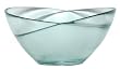 Clear Spanish Recycled Glass Medium Duet Bowl 8 1/2"L x 8"W x 4 1/4"H